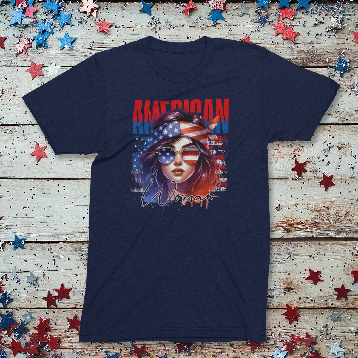 Patriotic American Woman